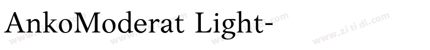 AnkoModerat Light字体转换